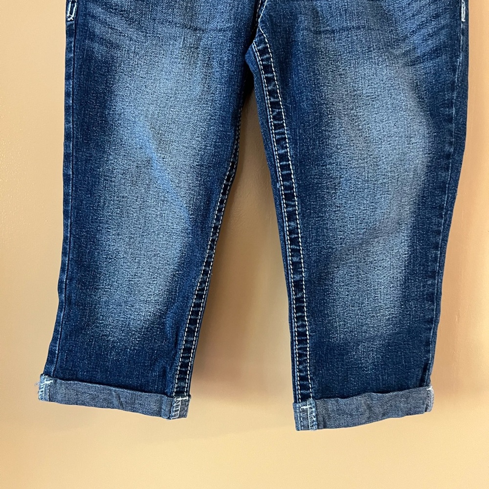 Amethyst Jeans capris Blue women’s size 5 Denim embellished pockets sequin 28x16 - Picture 8 of 13